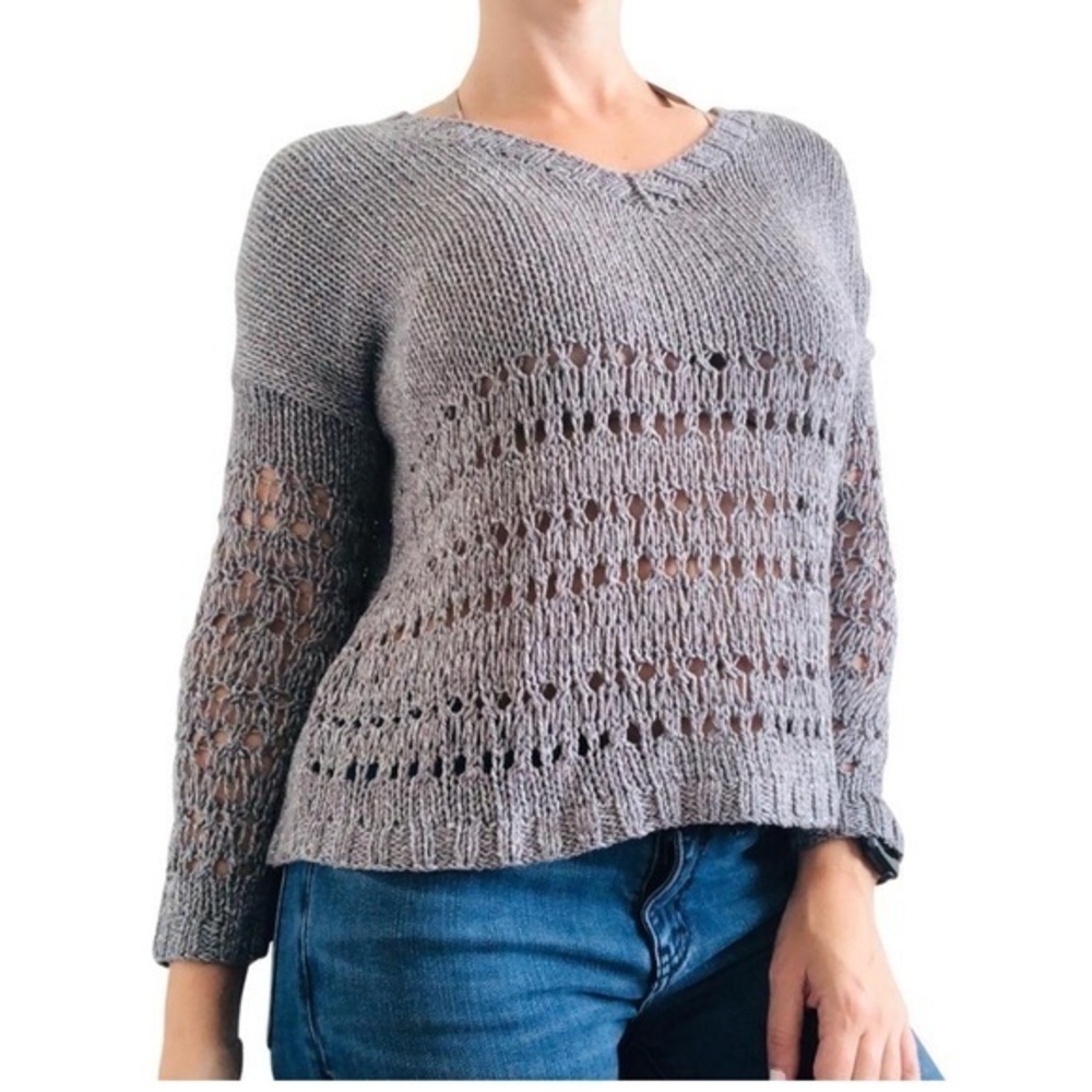 Vince Hand Knit Gray sweater